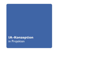 IA-Konzeption
in Projekten
 