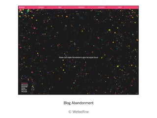 Blog Abandonment
© Wefeelfine