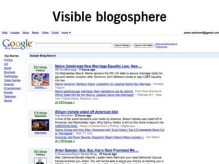 Visible blogosphere