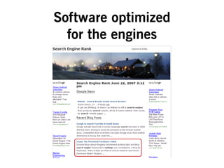 Software optimized
for the engines