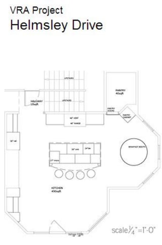 Helmsley Drive Kitchen Renovation: Floor Plan