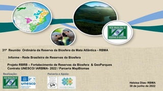 Rbrb Apresentação sobre a Rede Brasileira de Reservas da Biosfera - Heloisa ...