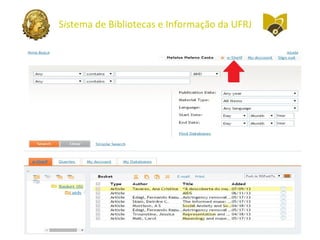Sistema de Bibliotecas e Informação da UFRJ
 
