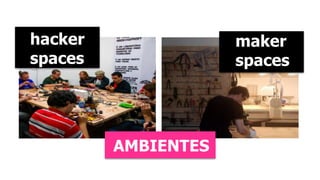 maker 
spaces 
hacker 
spaces 
AMBIENTES 
 