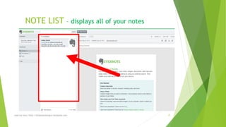 NOTE LIST –displays all of your notes 
read my story: http://simplyamazingva.wordpress.com 37 
 
