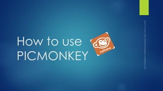 How to use PICMONKEY  