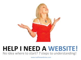 HELP I NEED A   WEBSITE! ,[object Object],www.realfreewebsites.com 