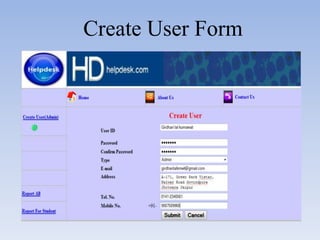 Create User Form
 