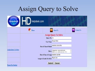 Assign Query to Solve
 