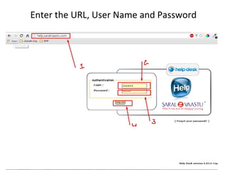 Enter the URL, User Name and Password