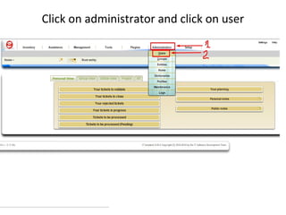 Click on administrator and click on user