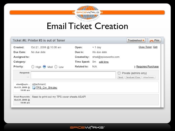 Run An Easy To Use Help Desk With Spiceworks