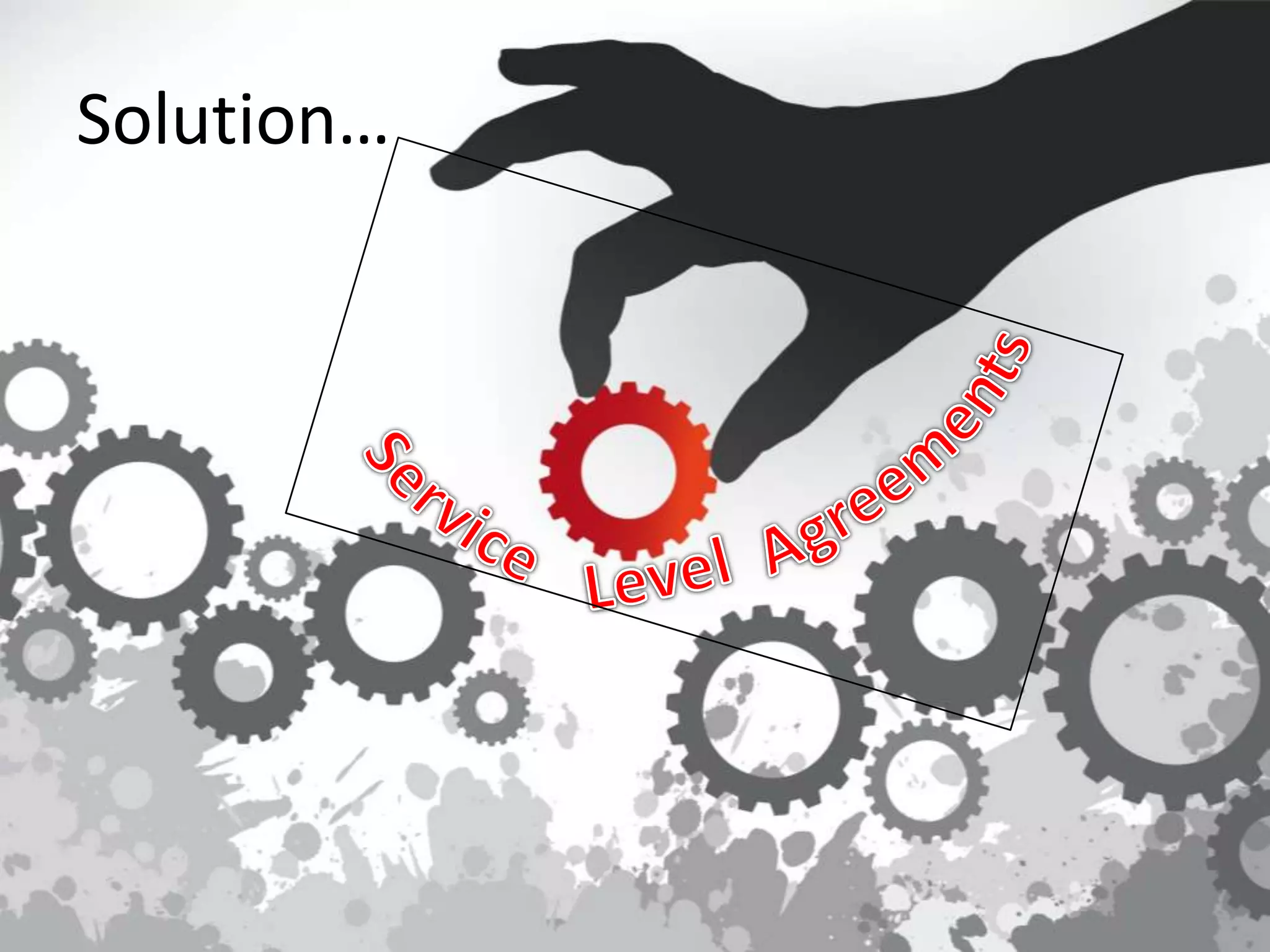 Solution… AgreementsLevel Service