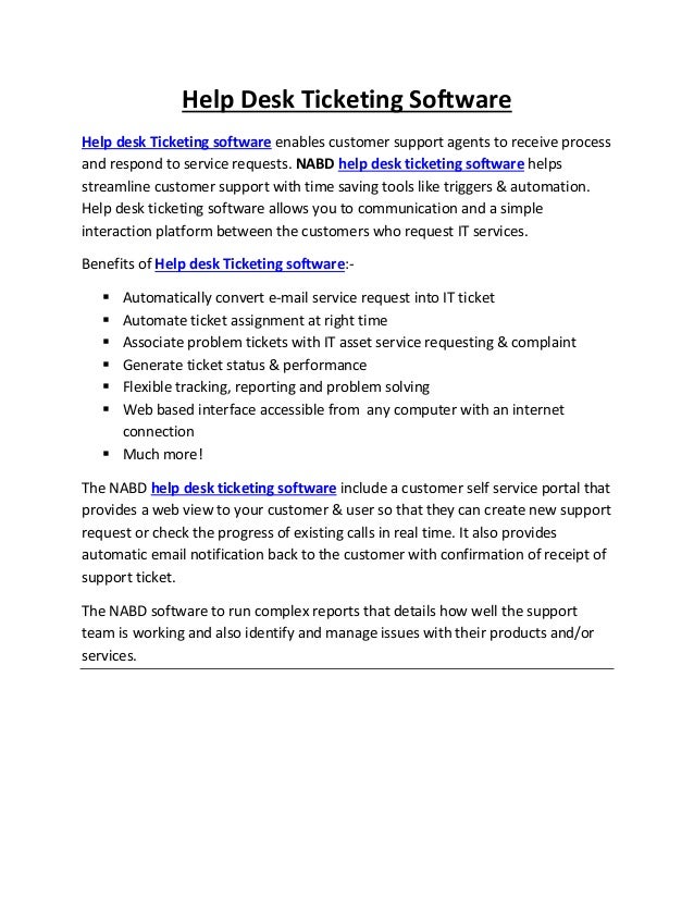 Help Desk Ticketing Software