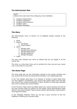 Helpdesk Training Manual