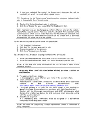 Helpdesk Training Manual