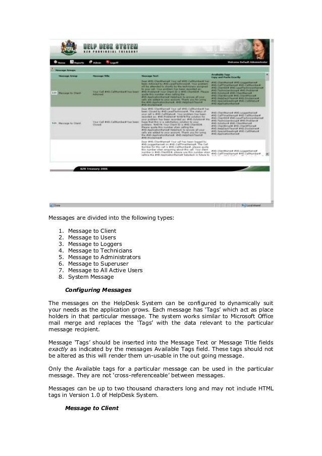 Helpdesk Training Manual