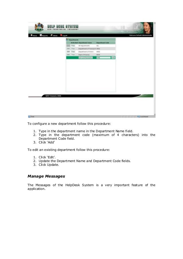 HelpDesk Training Manual