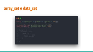 array_set e data_set
 