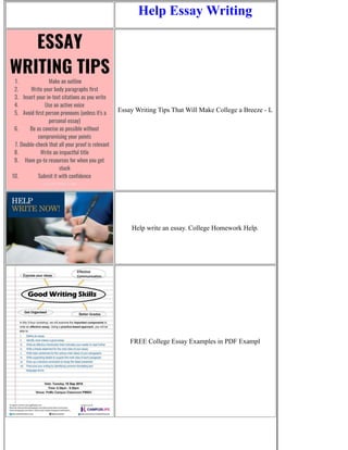 Help Essay Writing | PDF