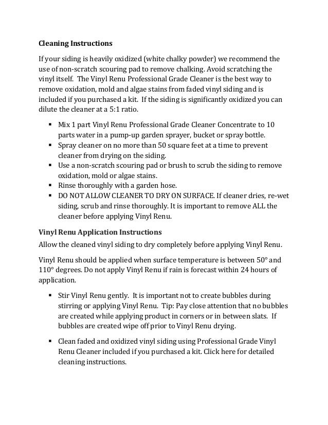 Helpful Tips & Cleaning Instructions for Faded Vinyl Siding Restoration