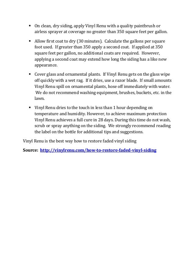 Helpful Tips & Cleaning Instructions for Faded Vinyl Siding Restoration