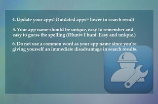 Helpful tips for apps