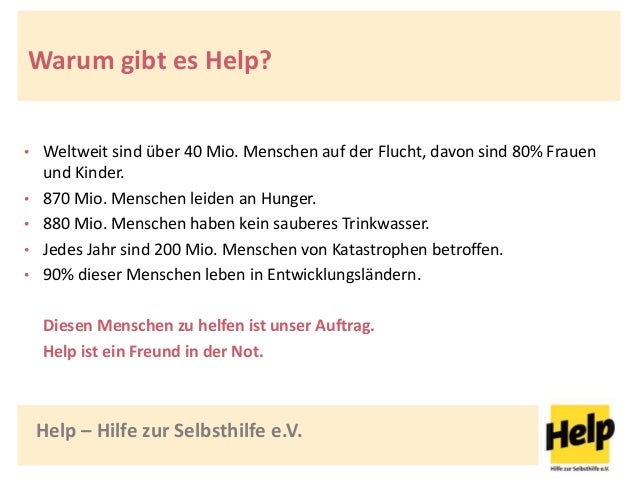 Help – Hilfe zur Selbsthilfe / Über uns