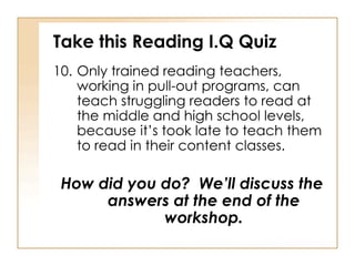 Helping Struggling Readers