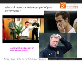 Copyright 3C Associates Ltd | info@3cperform.co.uk | T: +44 (0) 1491 411 544
Which of these are really examples of poor
performance?
…and which are just part of
life’s ups and downs?
 