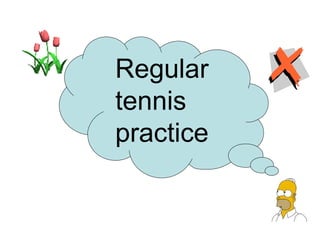 Regular
tennis
practice