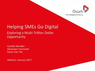 Helping SMEs Go Digital
Exploring a Multi-Trillion Dollar
Opportunity
Camille Mendler
Alexander Harrowell
Hwee Xian Tan
Webinar: January 2017
 