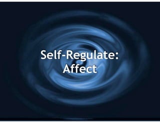 Self-Regulate:
Affect
 