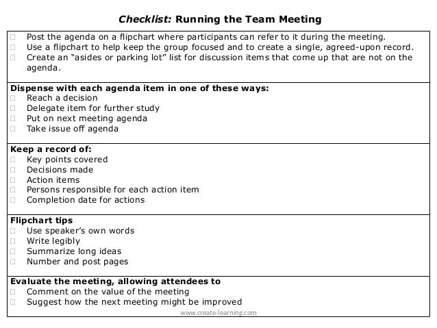 making a meeting agenda