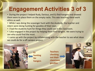    They collected hangers from the racks and place them on the hanger racks.