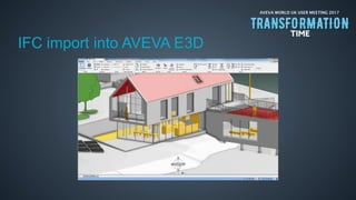 AVEVA WORLD UK USER MEETING 2017
IFC import into AVEVA E3D
 