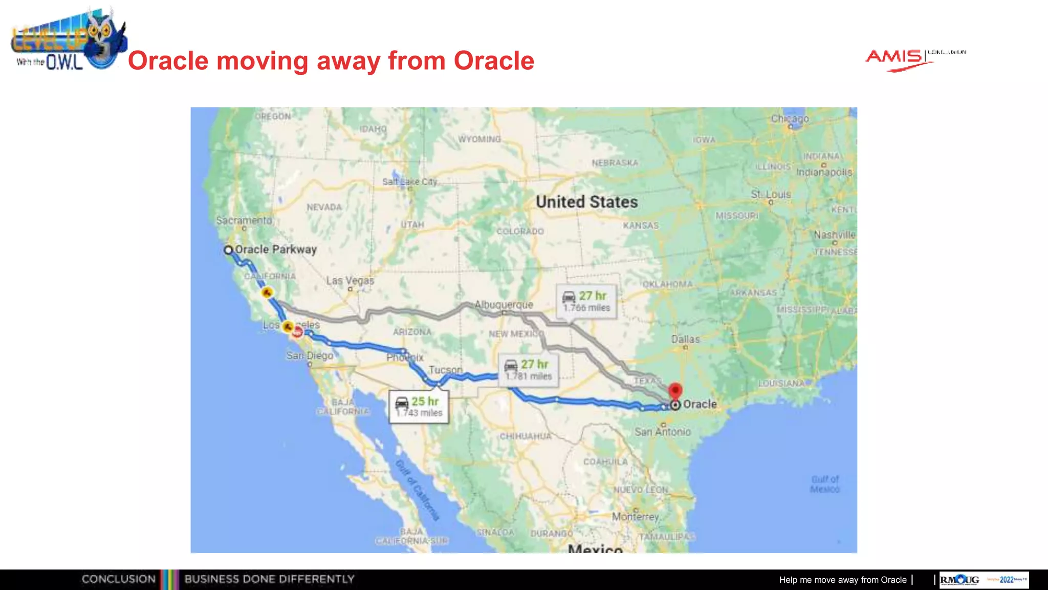 Classificatie: Public
Publiek
Oracle moving away from Oracle
Help me move away from Oracle
 