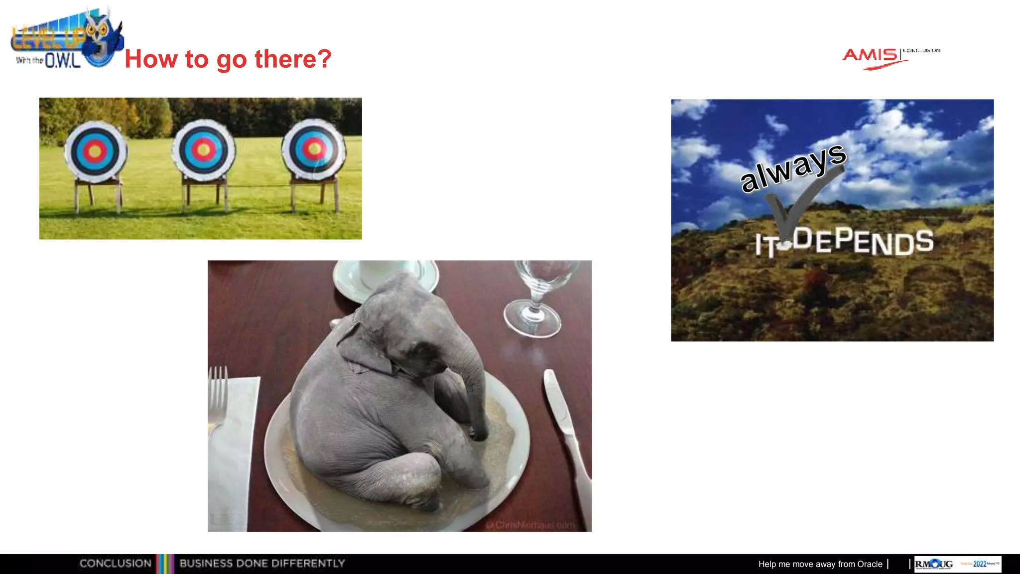 Classificatie: Public
Publiek
How to go there?
Help me move away from Oracle
 