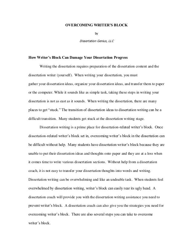 Overcoming Writer’s Block
