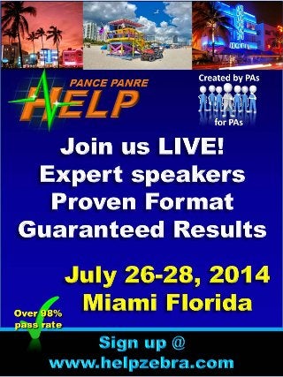 Help pance panre live review course july 26 miami florida