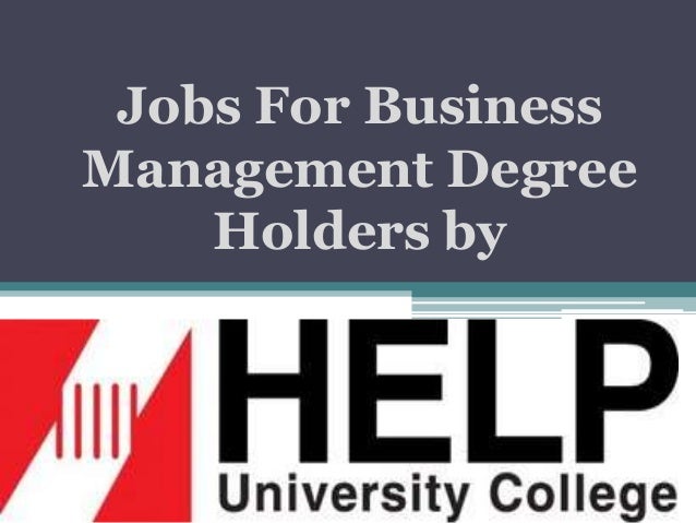 Jobs for Business Management Degree Holders