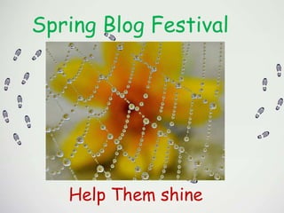 Spring Blog Festival
Help Them shine
Image by Joe Ormonde
 