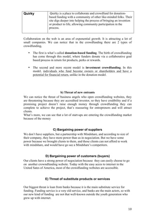 Final report of our crowdfunding project | PDF