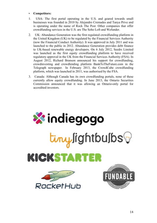 Final report of our crowdfunding project | PDF