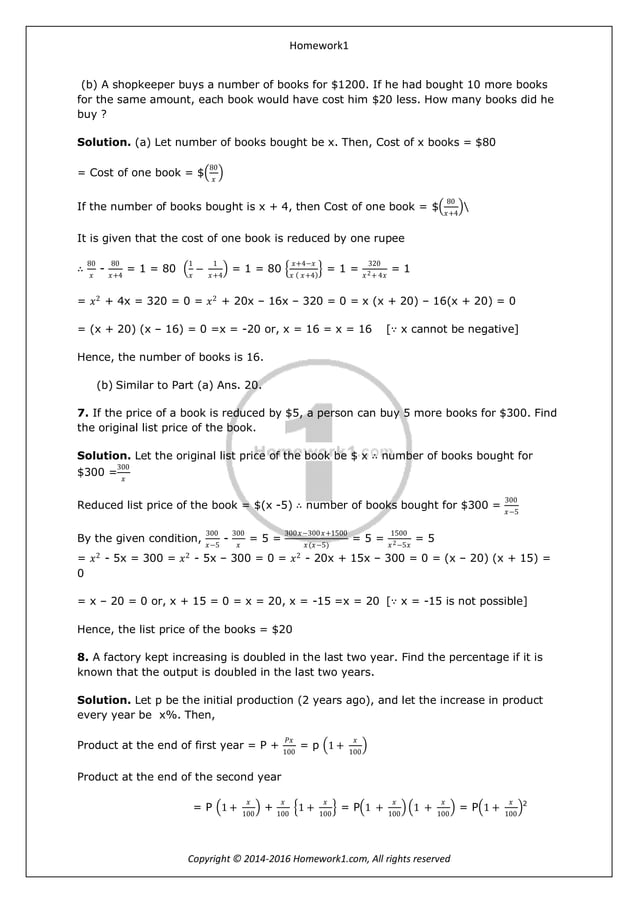 Help with math homework pdf