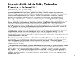 Lessons learned
'when in doubt, take it down‘
• remov material that doesn‘t violate the law




                                                30
 