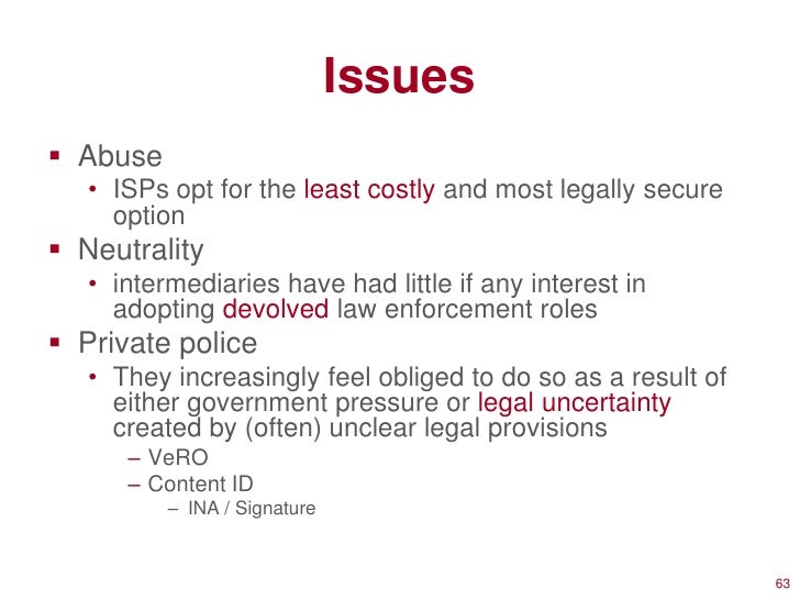 Internet Intermediaries Liability
