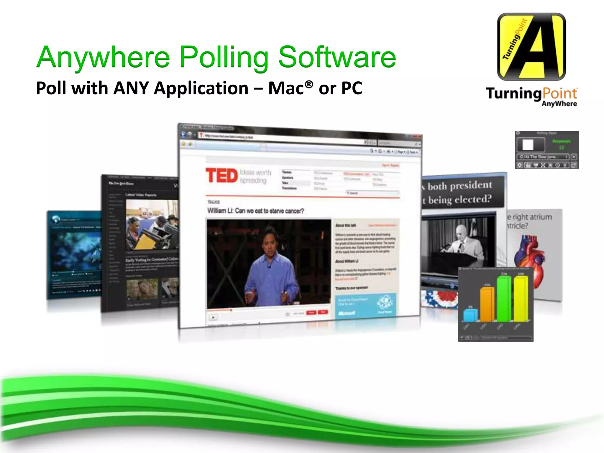 Anywhere Polling Software
Poll with ANY Application − Mac® or PC
 
