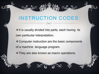 instruction codes | PPTX