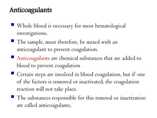 Hema I Chapter 4_Anticoag.ppt for Medical laboratory | PPT